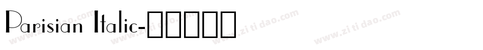 Parisian Italic字体转换
